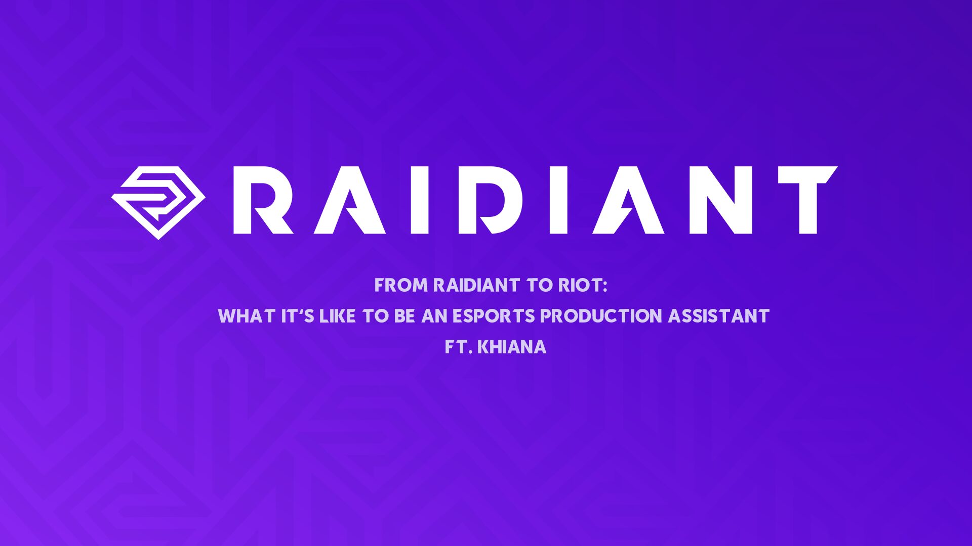 Raidiant Khiana interview